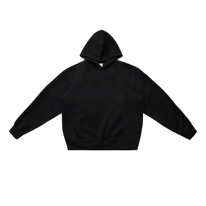 Solid Color Hooded Sweatshirt
