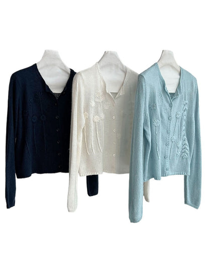 Crosa - Knitted Sweater Featuring Exquisite Embroidery
