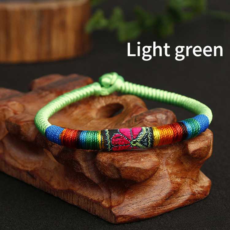 New Featured Handwoven Bracelet With Ethnic Style Embroidery Colorful Thread Bracelet For Men And Women