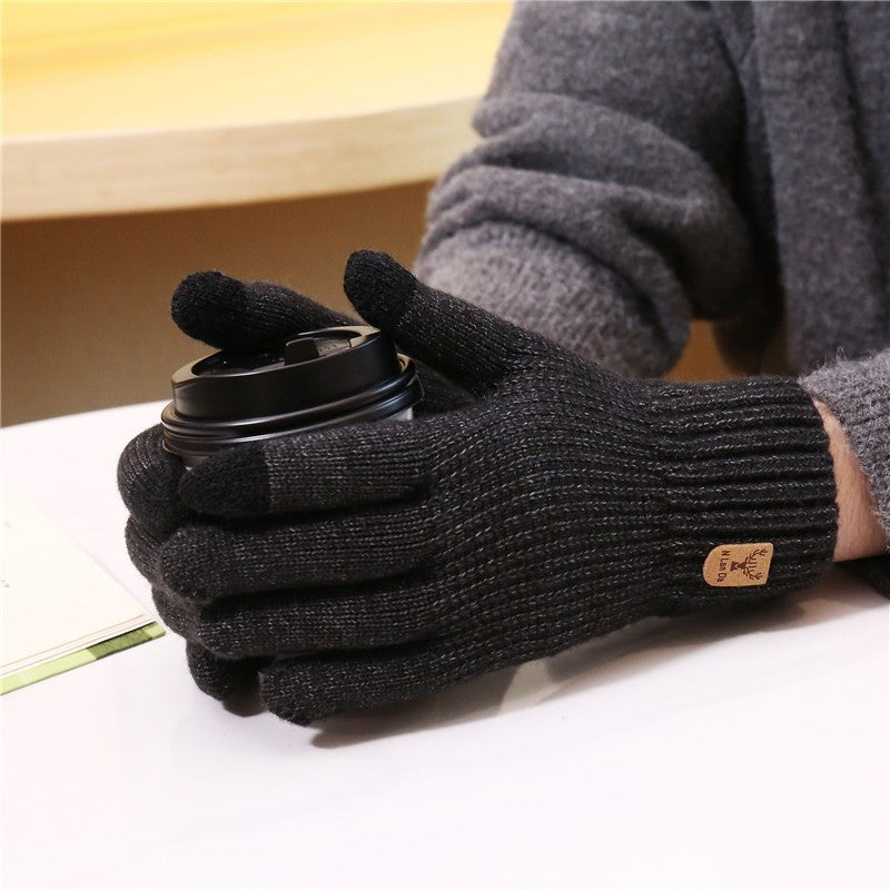 Men's Fleece Touchscreen Knit Gloves
