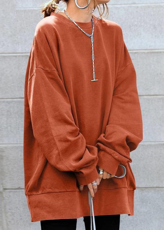 Round Neck Loose Fit Pullover In Soft Fabric
