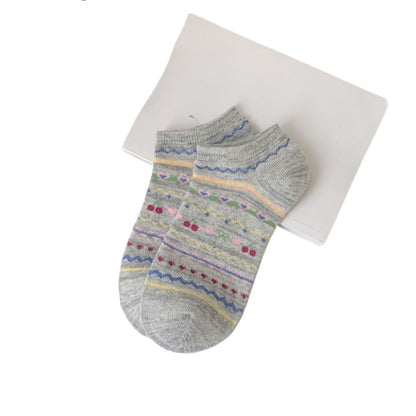 Rufia - Cute Cherry Ankle Socks with Bow Detail