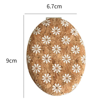 Vintage Floral Print Foldable Makeup Mirror