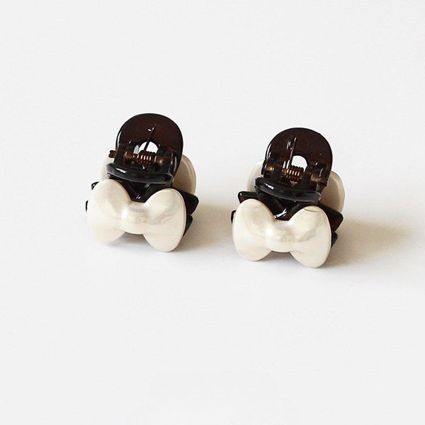 Bow Decor Cute Mini Hair Clips