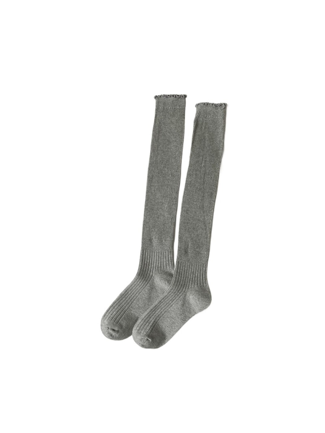 Rufia - Basic Ribbed Knee-High Socks for Women