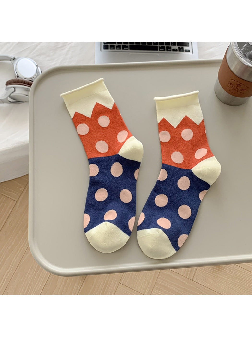 Rufia - Colorblock Crew Socks - Playful &amp; Soft