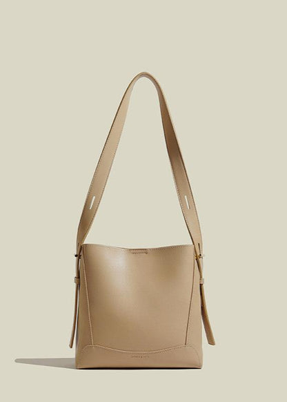 Commuter Bucket Bag Genuine Leather Minimalist Design