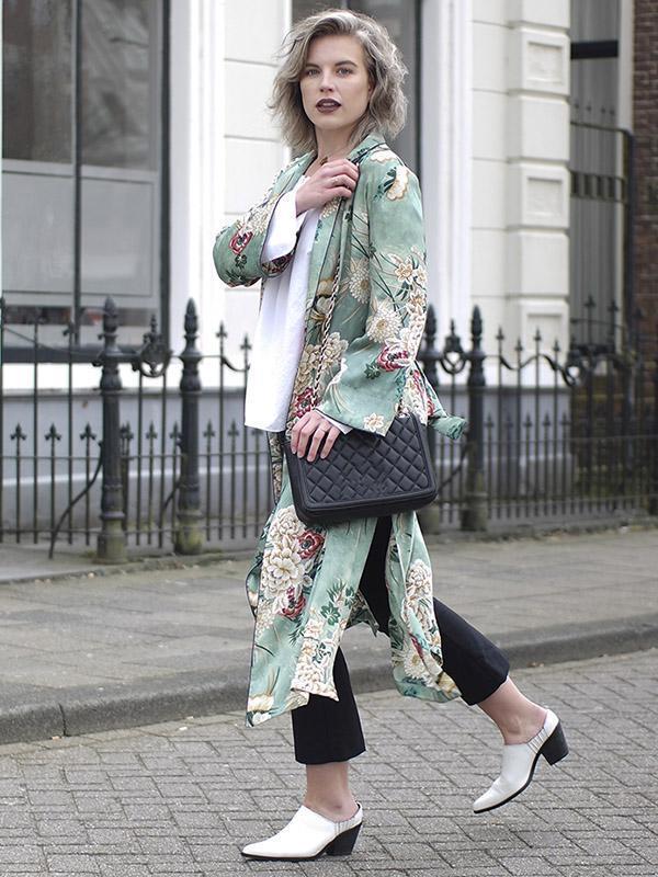 Fashion Floral Printed Cover-Up Outwear