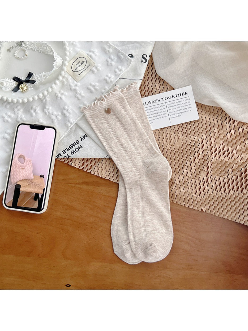 Rufia - Disc Decor Women's Mid-Calf Capsule Socks