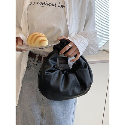 Bowknot Pleated Solid Color Handbags Accessories