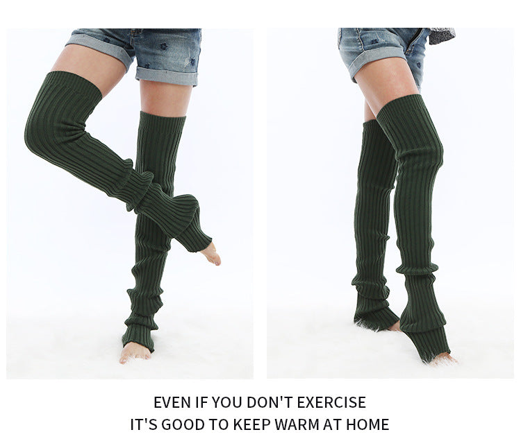 Adult Yoga Leg Cover Warm Wool Sock Long Bottom Socks Ankle Warm