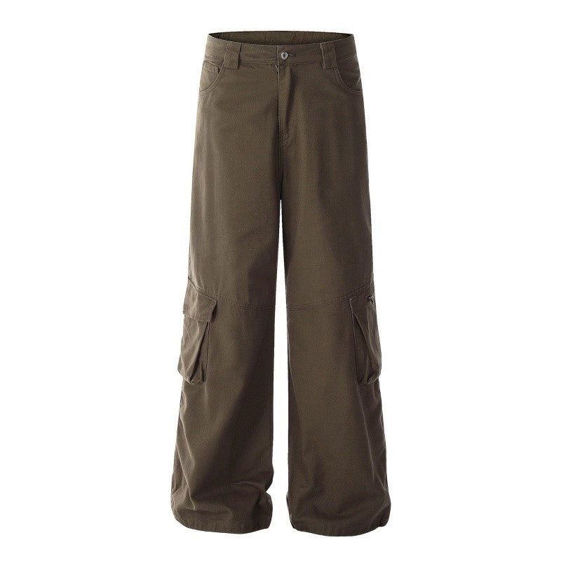 Straight Leg Cargo Pants Unisex Basic Style