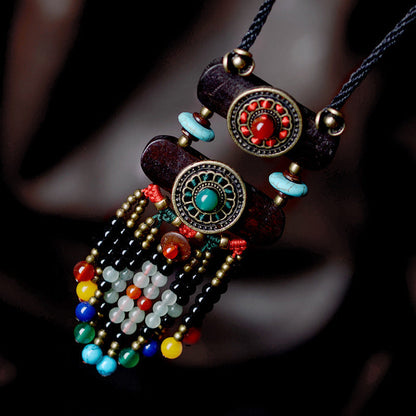 National Style And Creative Tassel Necklaces, Female Pendants, Ornaments, Vintage Sweater Chains