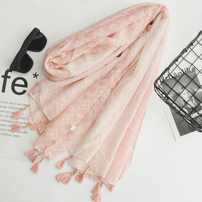Scarvii - Boho Tassel Scarf 70.8"x35.4"