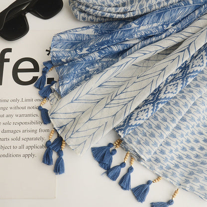 Scarvii - Boho Tassel Scarf 70.8"x35.4"