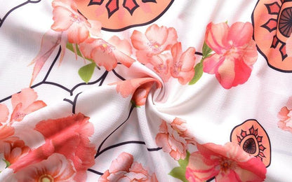 Sexy V-Neck Floral Printed Chiffon Mermaid Maxi Dress