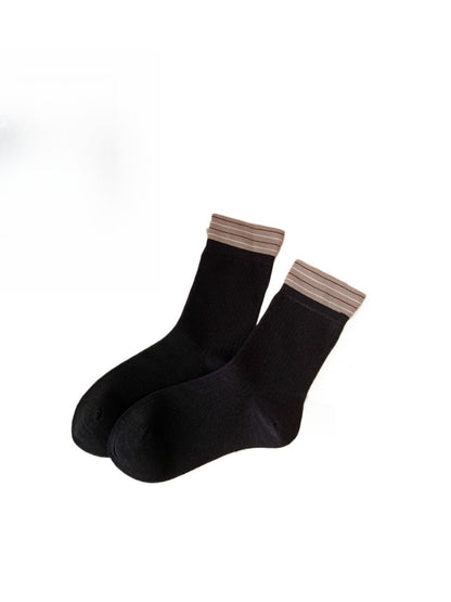 Rufia - Striped Ribbed Mid-Calf Capsule Socks