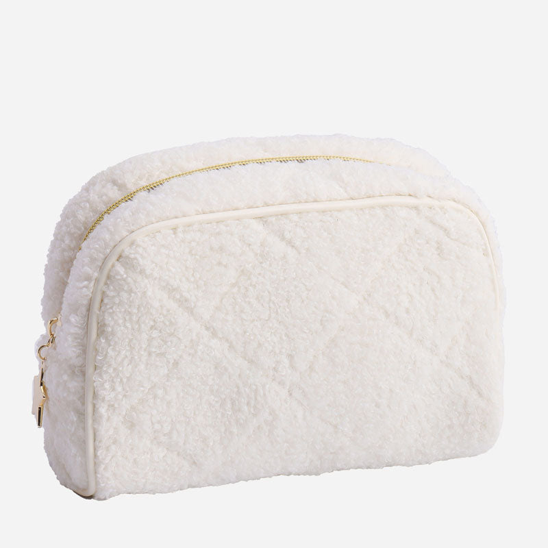 Fuzzy Plush Cute Mini Portable Makeup Bag