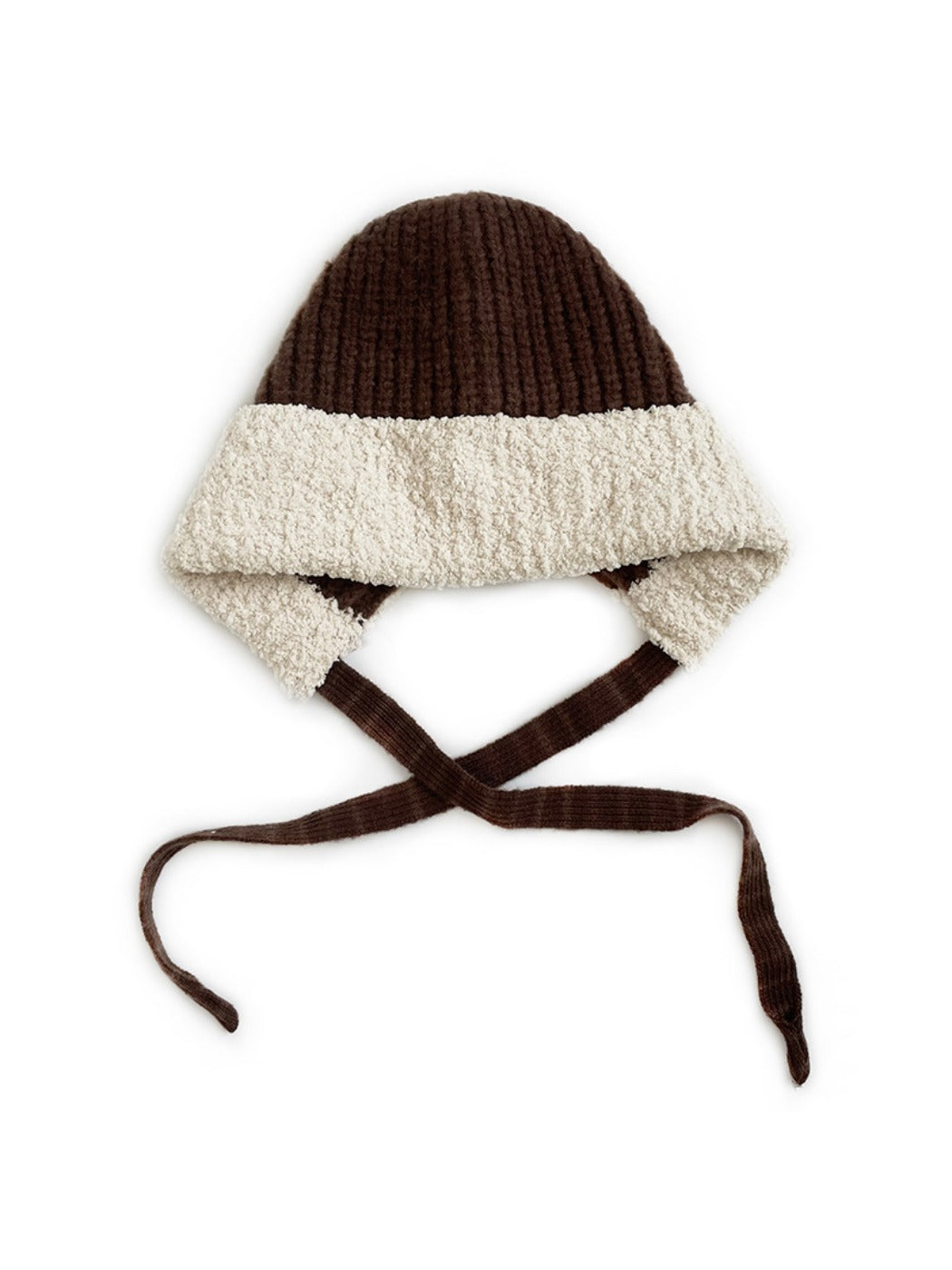 Haila - Knitted Beanie with Plush Trim &amp; Earflaps