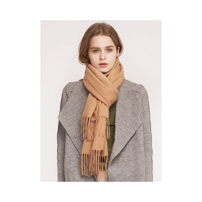 Simple Casual Wool Tassels Scarf
