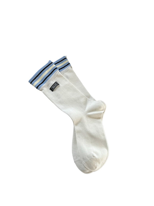 Rufia - Preppy Stripe Crew Socks - Sporty &amp; Chic