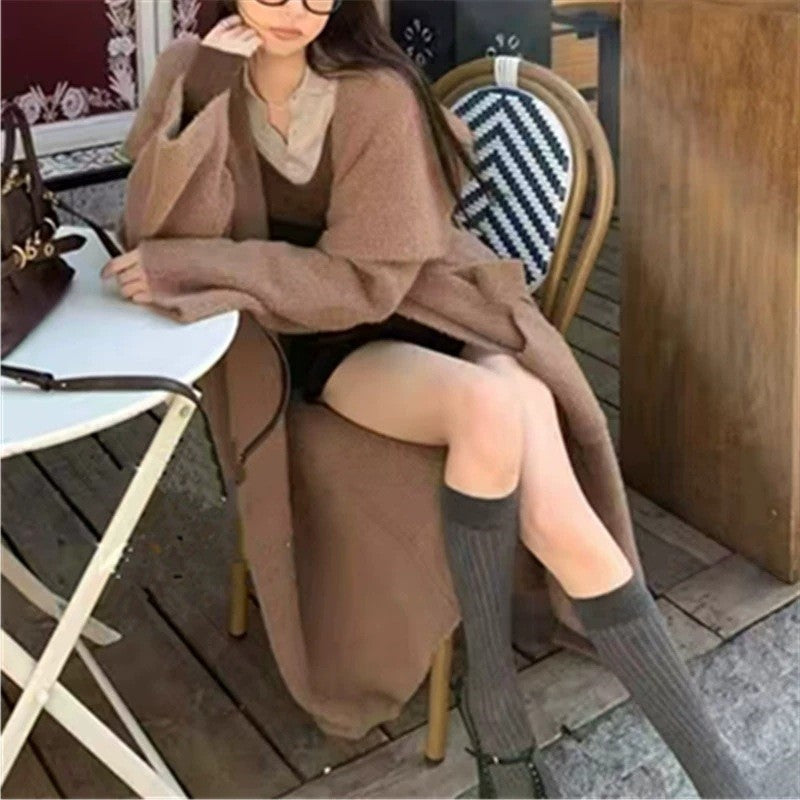 Mid-Long Knit Cardigan
