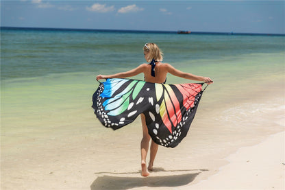 New Sexy Shawl Sling Print Cover Up Dress