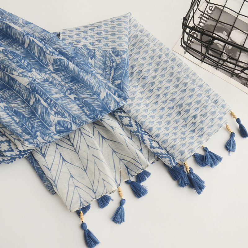 Scarvii - Boho Tassel Scarf 70.8"x35.4"