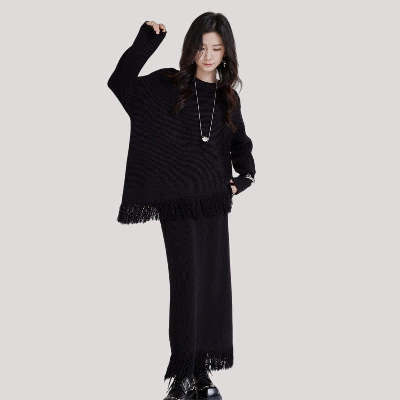 Cardigan And Skirt Set