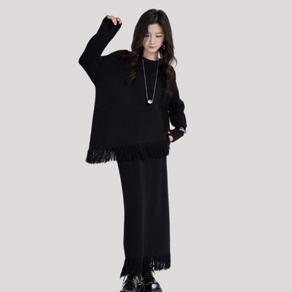 Cardigan And Skirt Set