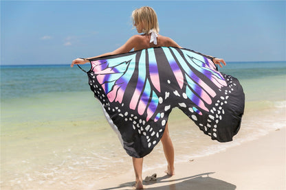 New Sexy Shawl Sling Print Cover Up Dress