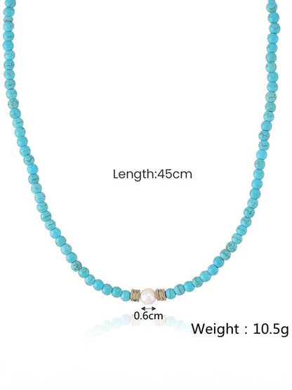 Turquoise \u0026 Pearl Necklace