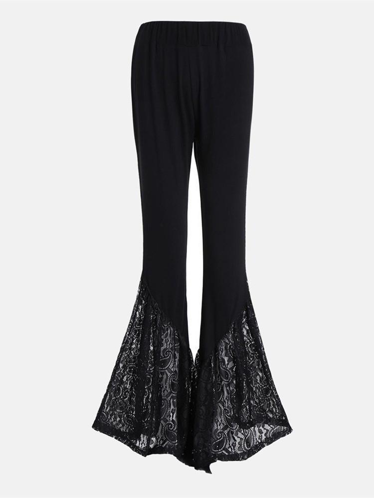 Women'S Knitting Lace Flare Pants