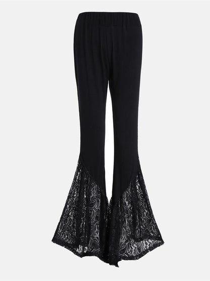 Women'S Knitting Lace Flare Pants