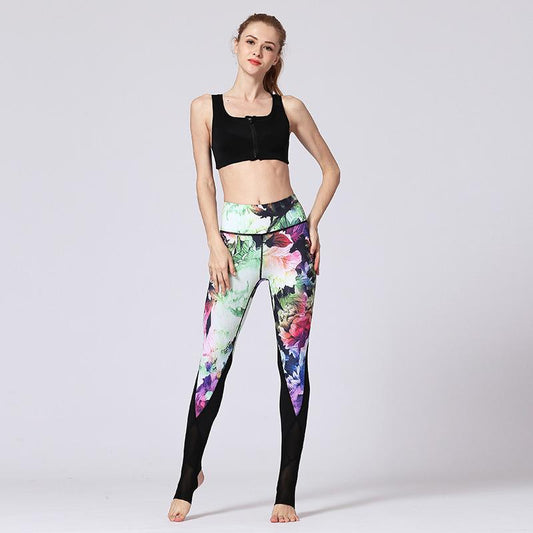 Printing Quick-Drying Yoga Pants Sports Leggings Digital Printing Feet Length Yoga Pants