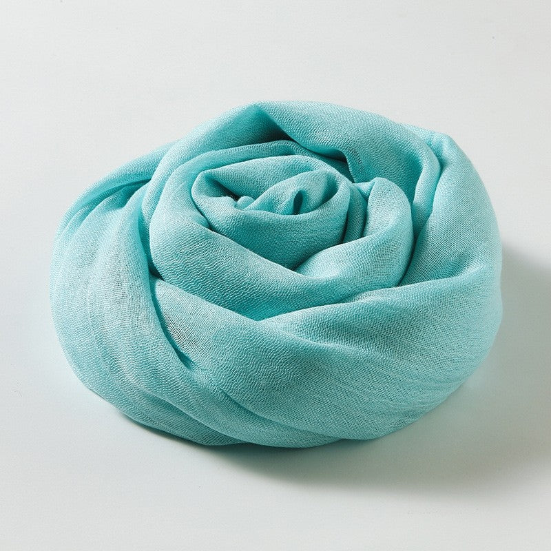 Thin Sun Protection Beach Long Cotton And Linen Scarf