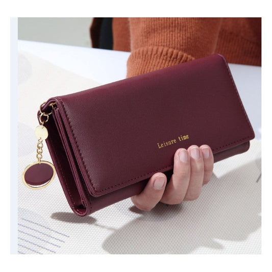 Solid Color Simple Foldable Wallet Clutch Bag