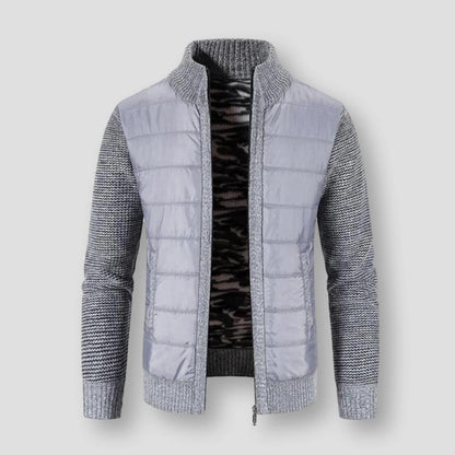 Saint Morris Padded Zip-Up Cardigan