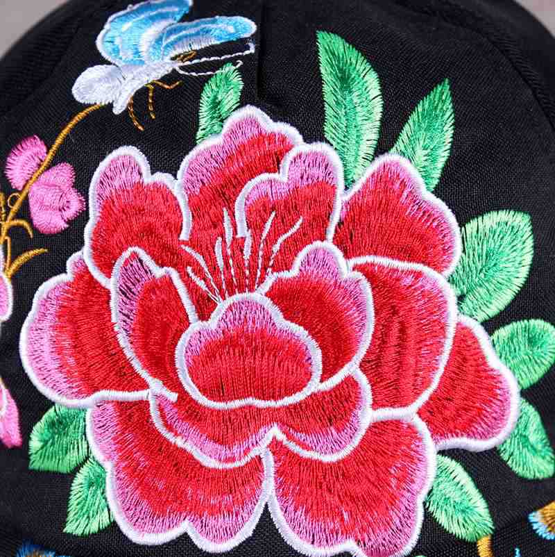 National Characteristic Thin Mesh Hat Breathable Cool Hat Embroidered Casual Sun Hat In Summer Women'S Baseball Cap