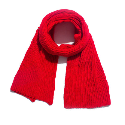 Trendy Warm Solid Color Knit Long Scarf