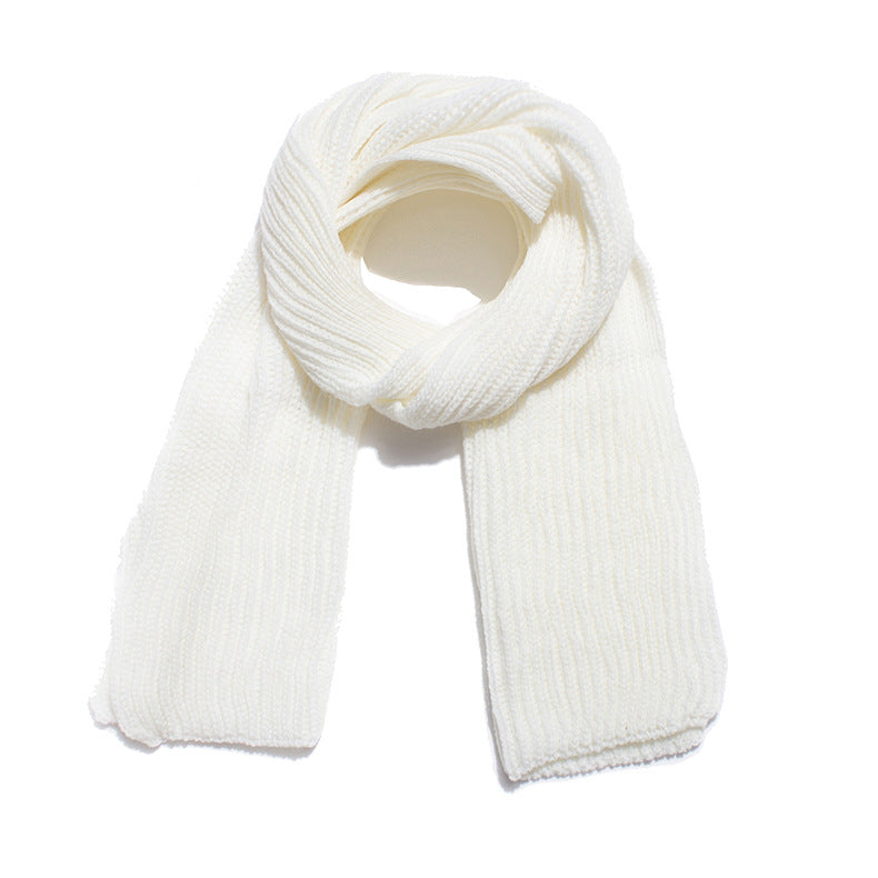 Trendy Warm Solid Color Knit Long Scarf