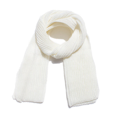Trendy Warm Solid Color Knit Long Scarf