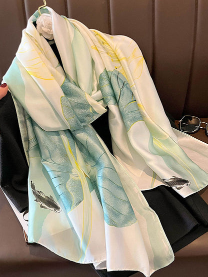 Flower Print Sun Protection Scarf