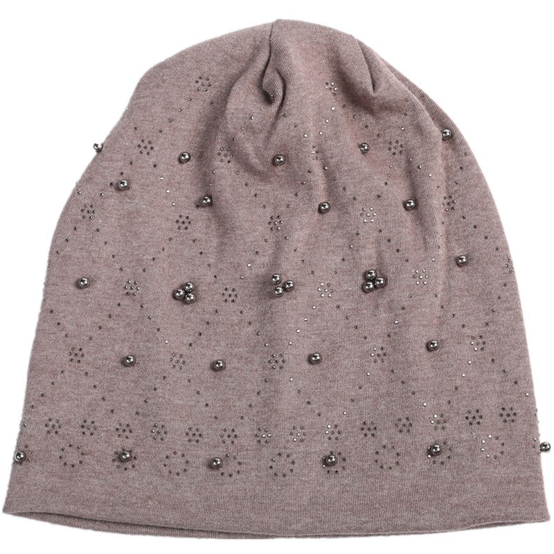 Double Layer Cotton Drill Beaded Cap