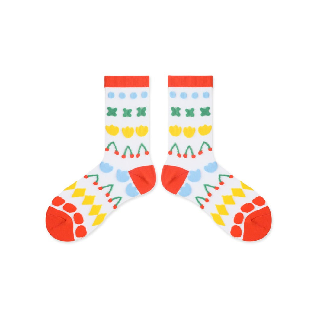 Rufia - Pastel Cartoon Socks - Breathable &amp; Soft