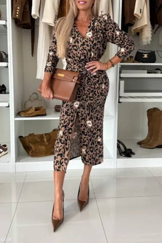 DRESS 100% VISCOSE TRINNITY CARAMEL