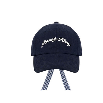 Vintage Embroidered Letter Bow-Tie Baseball Cap