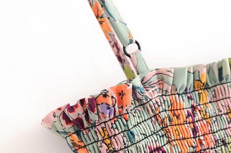 Bohemian Summer Stretch Print Jumpsuit Casual Pants