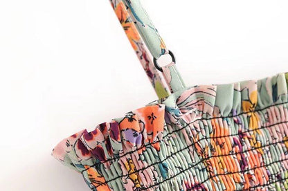 Bohemian Summer Stretch Print Jumpsuit Casual Pants