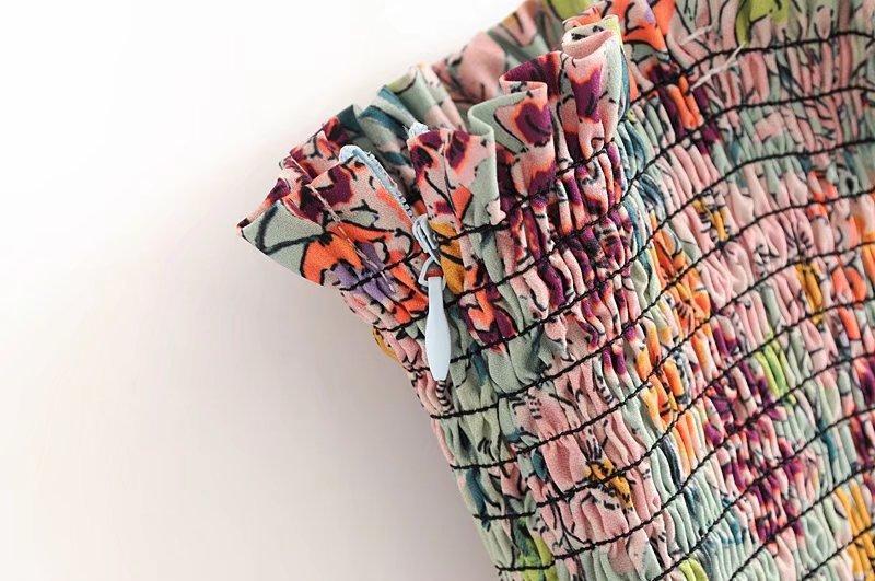 Bohemian Summer Stretch Print Jumpsuit Casual Pants